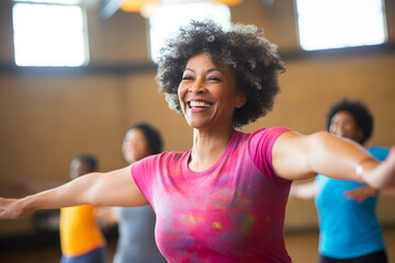 Zumba Fitness Trainer Showing Moves