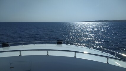 Sea view from a yacht in egypt