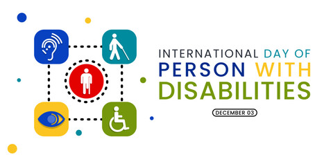 International Day of Persons with Disabilities (IDPD) is celebrated every year on 3 December. Vector illustration