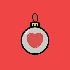 Obraz premium Christmas baubles vector design background