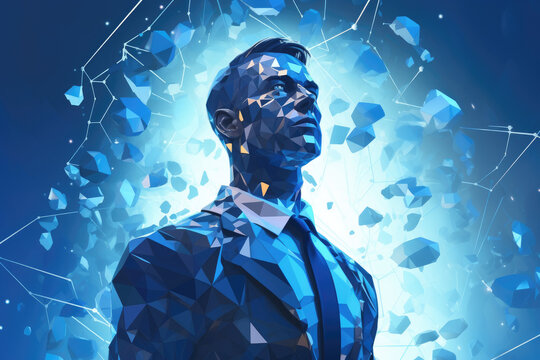 Abstract background of businessman. Ambition and goal oriented concept