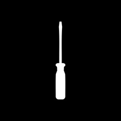 Minus or Negative Screwdriver Silhouette, can use for Art Illustration, Logo Gram, Pictogram, Website, Apps, or Graphic Design Element. Vector Illustration