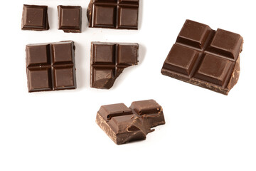 A chocolate bar isolated on white background.