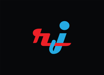 Obraz premium RJ letter logo design and monogram logo