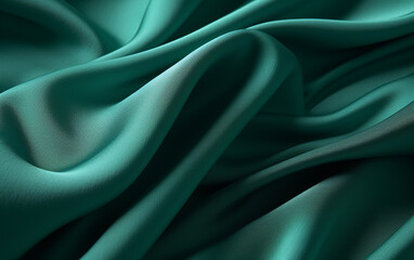 elegant green fabric waves background