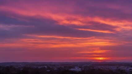 sunset in the clouds a watercolor painting of a sunset sky with orange and purple hues