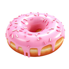 Donut on transparent background