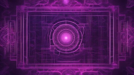 Obraz premium technology background mandala, sacred geometry in space, mandalas made of a space nebula, Epic cinematic brilliant stunning