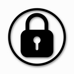Lock padlock icon. Vector sign.