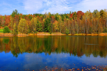 North america fall landscape eastern township Bromont-Shefford Quebec province Canada