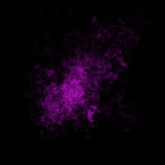 Pink color powder explosion isolated on black background. Royalty high-quality free stock photo image Freeze motion of Pink powder exploding. Colorful dust explode. Paint Holi, dust particles splash