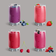 Fresh, delicious berry smoothie. Detox drink