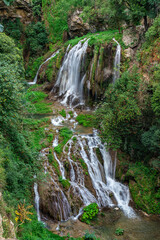 Scenic sight from the marvelous Villa Gregoriana in Tivoli, province of Rome, Lazio, central Italy.