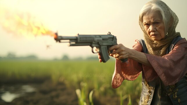 a grandmother shot using a gun