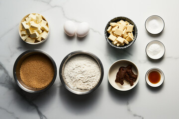 Miso blondies. Blodnies made from white chocolate, brown sugar with Japan miso paste or soy bean paste. Also included butter and eggs.