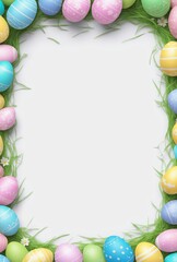 easter eggs decoration frame
