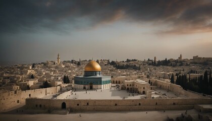 Mosque Al Aqsa in Palestine, Night View. - obrazy, fototapety, plakaty