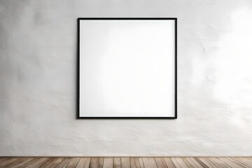 A Clean, Crisp White Poster on the Wall with Ample Copy Space.