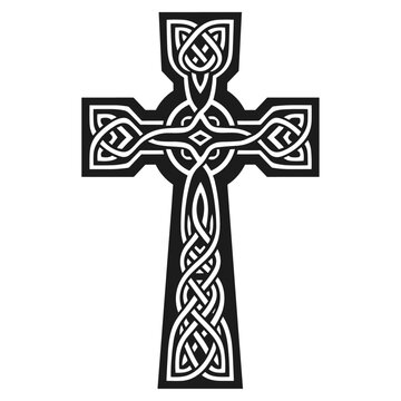 Celtic Cross vector art, religion icon, generative ai
