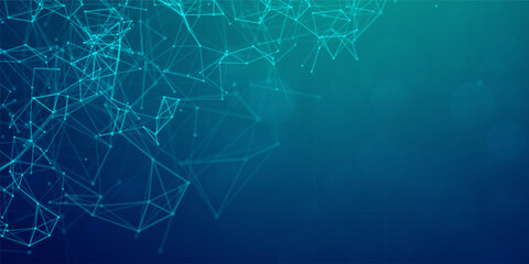 Digital technology banner green blue background concept, cyber technology circuit, abstract tech, innovation future data, internet network, Ai big data, futuristic wifi connection illustration vector