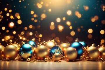 Fototapeta na wymiar golden christmas balls