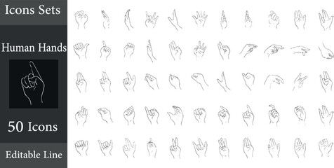 hands set collection show gesture fingers ink two lovr gesture rock ok tree four five hand drawn vector illustration isolated on white background eps 10 