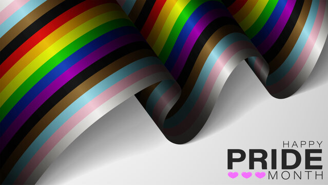 Background with LGBTQ inclusive pride flag.