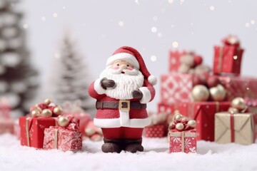 Christmas Decoration with Santa Claus and Gifts