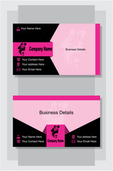 BUSINESS CARD, VISITING CARD, PINK COLOUR, BEAUTY CARD, FOR WOMEN, 