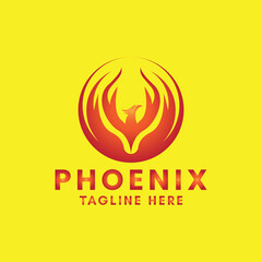 falcon phoenix logo design vector