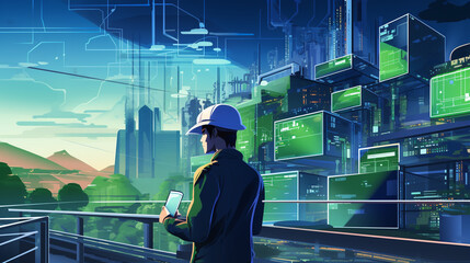 A civil engineer overseeing the construction and implementation of a smart city infrastructure.