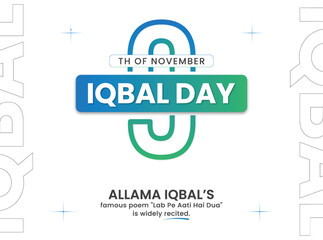 Allama Iqbal Day Banner Template design