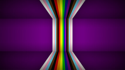 Background with LGBTQ inclusive pride flag. - obrazy, fototapety, plakaty