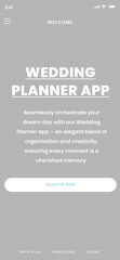 Wedding Planner and Marriage Ceremony Planning, Nuptial Services, Dress and Tasks App UI Kit Template