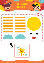 Cutting Paper Activity Page Template