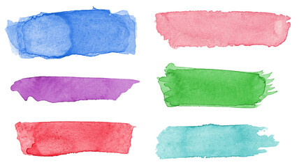 Watercolor Brush Stroke Banners