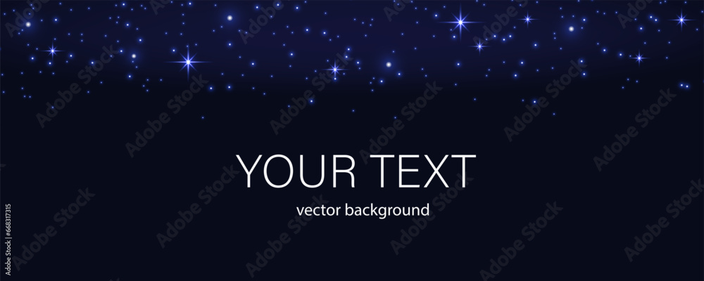 Wall mural concept of web banner. magic color galaxy. horizontal space background with realistic nebula, stardu