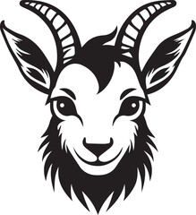 Goat, Vector Template for Cutting and Printing