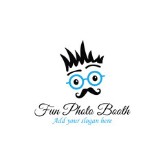 photo studio booth logo design vector