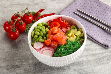Hawaian cuisine - Poke with salmon