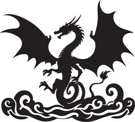 dragon EPS, dragon Silhouette, dragon Vector, dragon Cut File, dragon Vector
