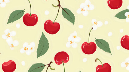 seamless background with fruits pattern. Generative AI