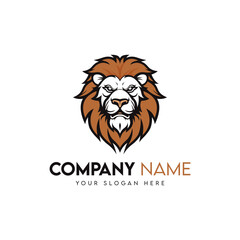 Lion head logo design vector template. Lion head logotype template