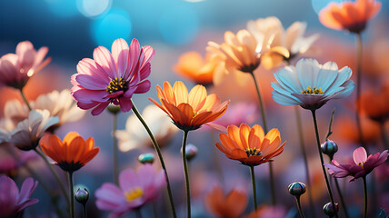 blur background with flowers