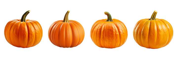 Set of pumpkin isolated on a transparent or white background