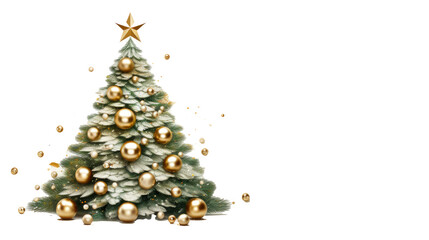 christmas tree isolated on transparent background