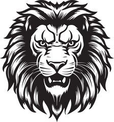 Smile Lion Face, Vector Template for Cutting and Printing