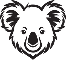 Obraz premium Smile Koala Face, Vector Template for Cutting and Printing
