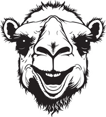 Smile Camel Face, Vector Template for Cutting and Printing