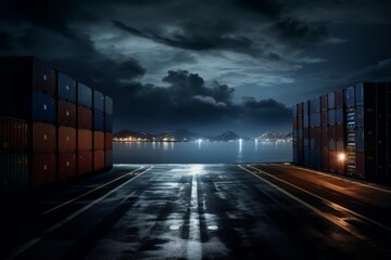 night view from a harbour